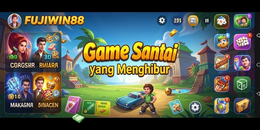 Gameplay menyenangkan FUJIWIN88 dengan grafis cerah.