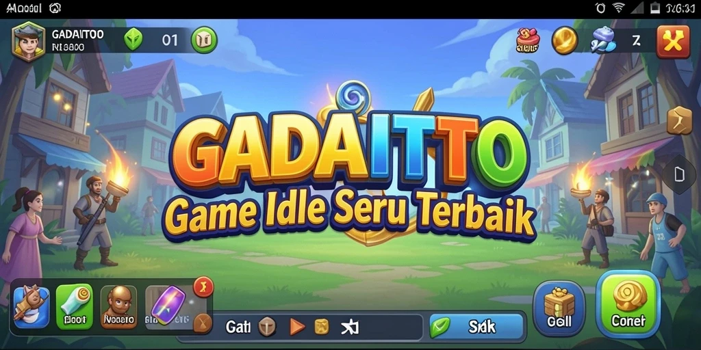 Screenshot utama GADAITOTO menampilkan gameplay Idle yang menarik