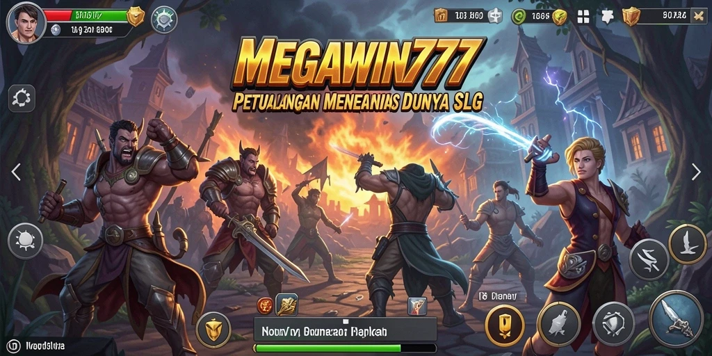 Tampilan gameplay seru MEGAWIN777 dalam dunia SLG yang menantang.
