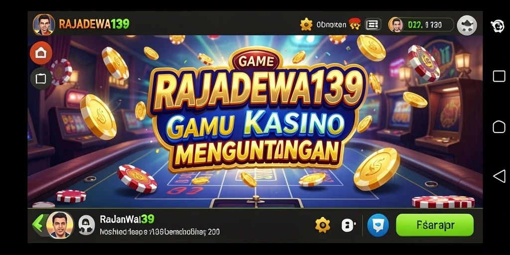 Screenshot utama RAJADEWA138 menampilkan gameplay Kasino yang mengasyikkan.