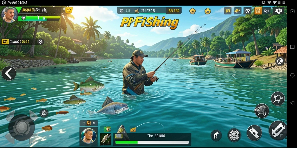 Tampilan permainan <strong>RPVIP4</strong> yang menampilkan aksi memancing yang seru.