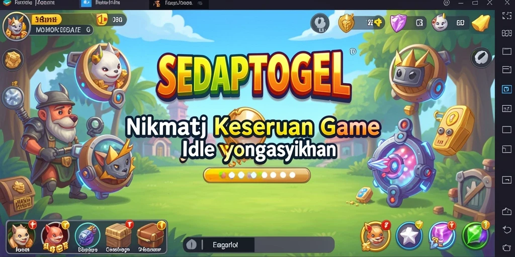 Tampilan gameplay menarik dari SEDAPTOGEL, menampilkan aksi Idle yang mengasyikkan.