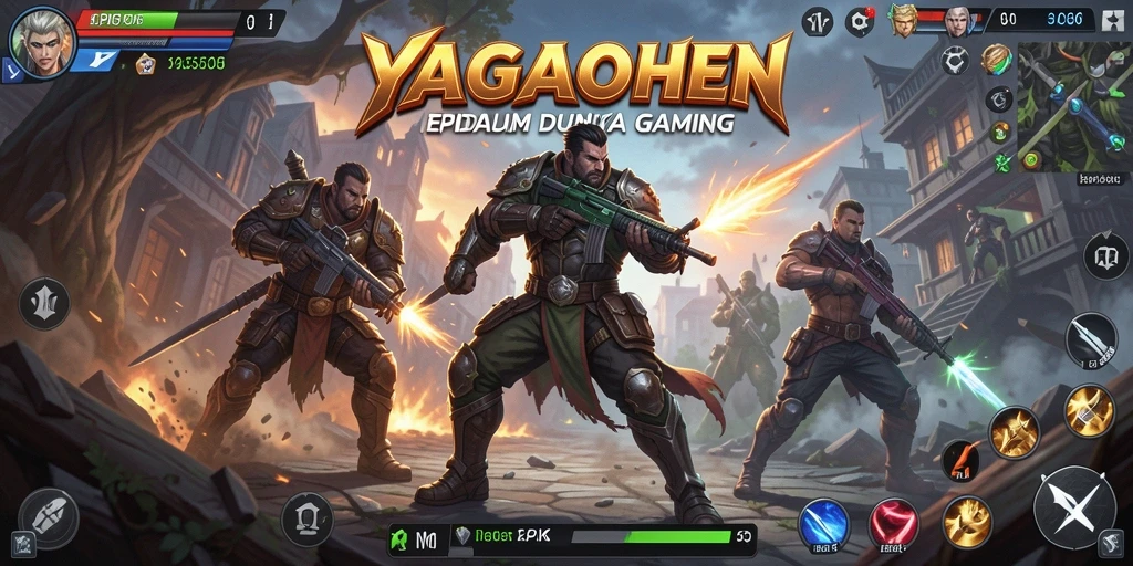 Tampilan dinamis gameplay YAGAOHEN dalam pertarungan yang intens.